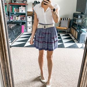 Ecoté Bohemian Purple Print High Waist Skirt